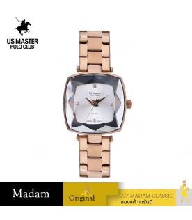 นาฬิกา US Master Polo Club USM-DE22-RG-WE FIRST LADY CRYSTALLINE DATE ROSEGOLD / WHITE	