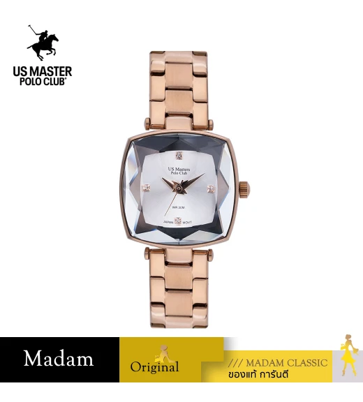 นาฬิกา US Master Polo Club USM-DE22-RG-WE FIRST LADY CRYSTALLINE DATE ROSEGOLD / WHITE	