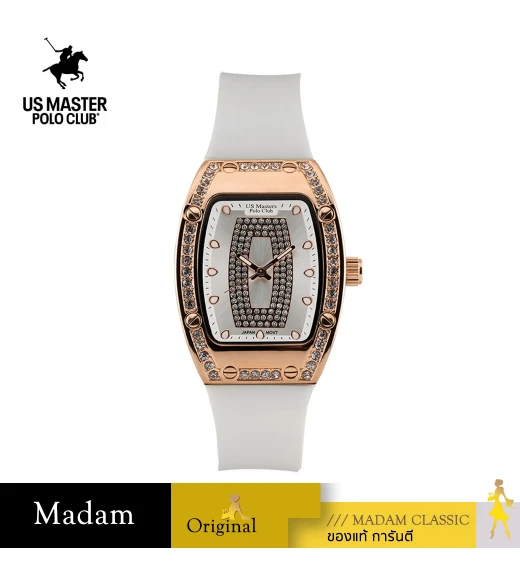 นาฬิกา US Master Polo Club USM-DD53-WE-RWE RX-1 MILLIONAIRE  WHITE / ROSEGOLD WHITE	