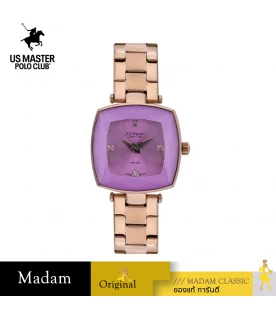 นาฬิกา US Master Polo Club USM-DE22-RG-SVT FIRST LADY CRYSTALLINE DATE ROSEGOLD / SHINY VIOLET	