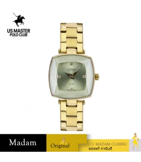 นาฬิกา US Master Polo Club USM-DE22-GD-IGN FIRST LADY CRYSTALLINE DATE GOLD / IRIS GREEN	