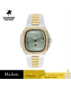 นาฬิกา US Master Polo Club USM-DF04-SGD-PGN TIMES SQUARE DIAMOND DATE SILVER GOLD / PISTACHIO GREEN	