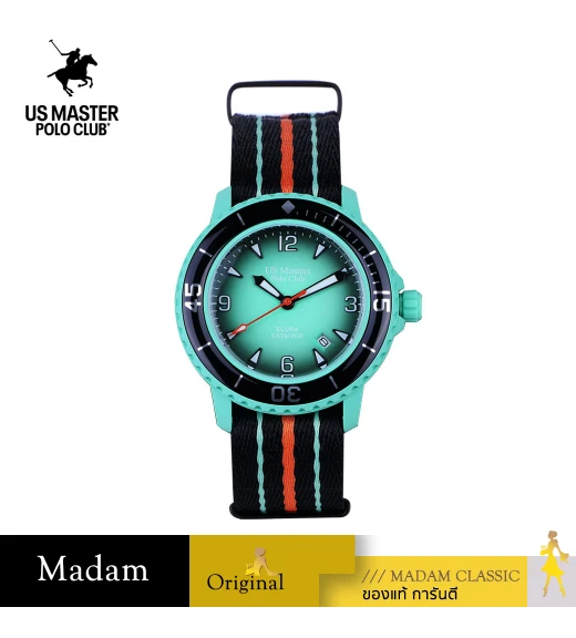 นาฬิกา US Master Polo Club USM-DF01-BK-LGN ICONIC TERRA SCUBA BLACK / LIGHT GREEN	
