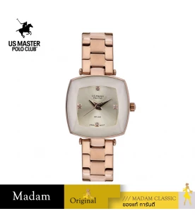นาฬิกา US Master Polo Club USM-DE22-RG-WN FIRST LADY CRYSTALLINE DATE ROSEGOLD / WINE	