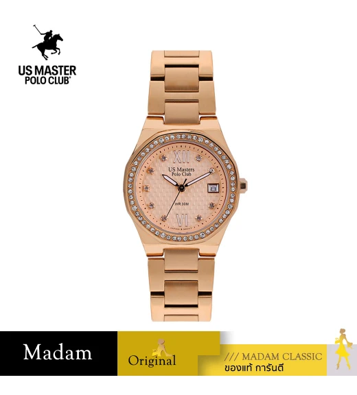 นาฬิกา US Master Polo Club USM-DE25-RG DETROIT GRAND DIAMOND DATE ROSEGOLD	