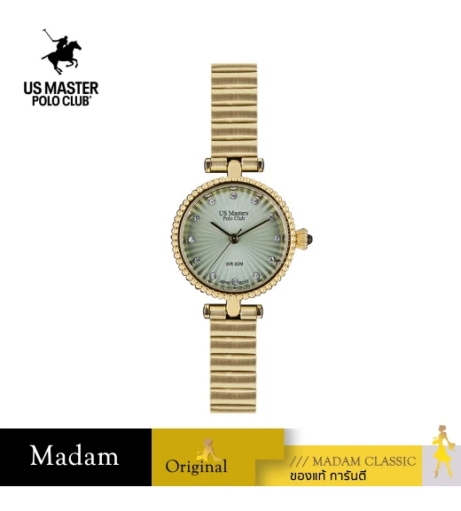 นาฬิกา US Master Polo Club USM-DE20-GD-IGN FIRST LADY PEARL OYSTER GOLD / GREEN	