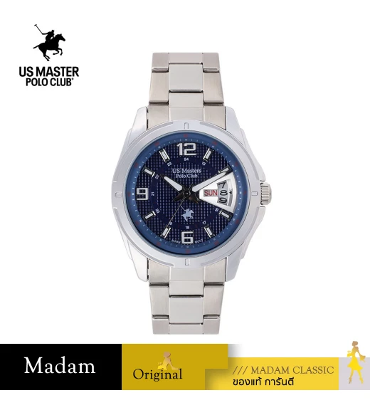 นาฬิกา US Master Polo Club USM-DE04-BU BOSTON MODERN DAY DATE 42MM BLUE	