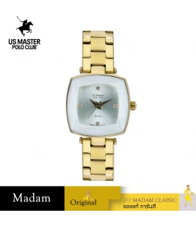 นาฬิกา US Master Polo Club USM-DE22-GD-TGN FIRST LADY CRYSTALLINE DATE GOLD / TEA GREEN	