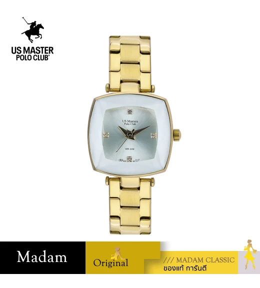 นาฬิกา US Master Polo Club USM-DE22-GD-TGN FIRST LADY CRYSTALLINE DATE GOLD / TEA GREEN	