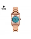 นาฬิกา US Master Polo Club USM-DF09-RG-RCY FIRST LADY ROYALE SQUARE DATE  ROSEGOLD / RETRO CYAN	