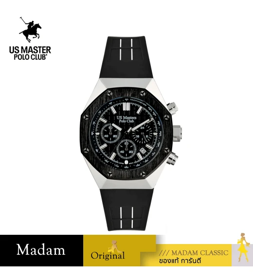 นาฬิกา US Master Polo Club USM-DK04-BK-BK OCTAGON SPORTY CHRONO BLACK / BLACK	
