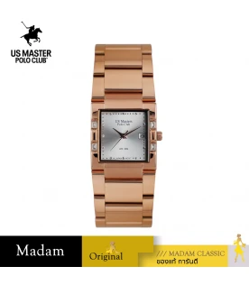 นาฬิกา US Master Polo Club USM-DH09-RG-WE FIRST LADY RECTANGLE CLASSIC DATE ROSEGOLD / WHITE	