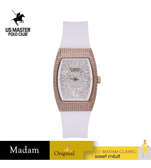 นาฬิกา US Master Polo Club USM-DK03-WE-RWE RX-1 LADY DIAMONDS SHIELD WHITE / ROSEGOLD WHITE	