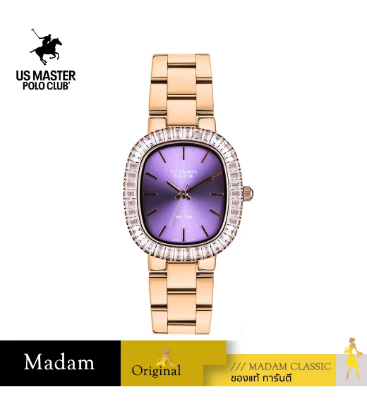 นาฬิกา US Master Polo Club USM-DF13-RG-VLT FIRST LADY CRYSTAL WALL ROSEGOLD / VIOLET	