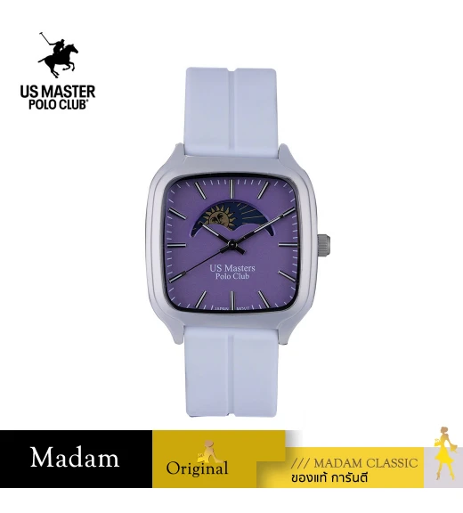 นาฬิกา US Master Polo Club USM-DF12-WE-VLT TIMES SQUARE SUN AND MOON WHITE / VIOLET	