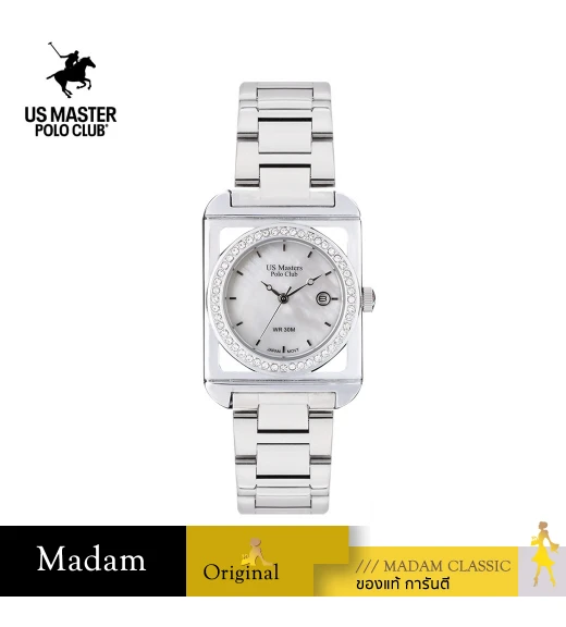 นาฬิกา US Master Polo Club USM-DF09-WE FIRST LADY ROYALE SQUARE DATE WHITE	