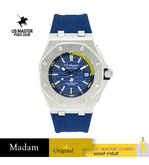 นาฬิกา US Master Polo Club USM-230808-BU-BU SIGNATURE OCTAGON ROYAL  BLUE	