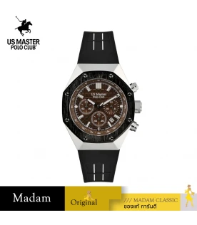 นาฬิกา US Master Polo Club USM-DK04-BK-BR OCTAGON SPORTY CHRONO BLACK / BROWN	