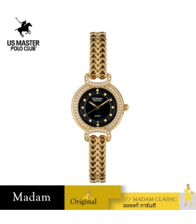 นาฬิกา US Master Polo Club USM-DH05-GD-BK FIRST LADY PRINCESS DIAMOND GOLD / BLACK	