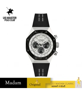 นาฬิกา US Master Polo Club USM-DK04-BK-WE OCTAGON SPORTY CHRONO BLACK / WHITE	