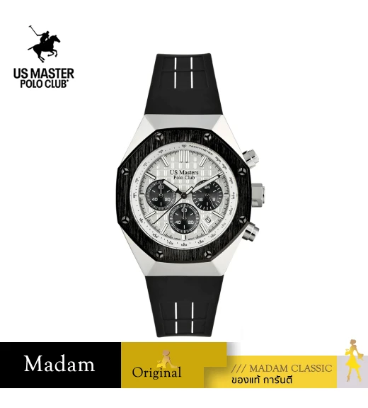 นาฬิกา US Master Polo Club USM-DK04-BK-WE OCTAGON SPORTY CHRONO BLACK / WHITE	