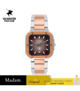 นาฬิกา US Master Polo Club USM-DF06-SRG-LBR TIMES SQUARE CLASSIC SILVER ROSEGOLD / LIGHT BROWN	