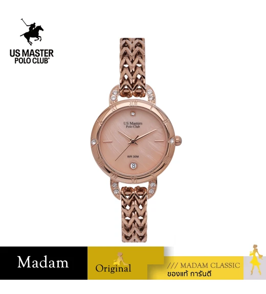 นาฬิกา US Master Polo Club USM-DH07-RG FIRST LADY ETERNA CHAIN DATE LIGHT PINK	