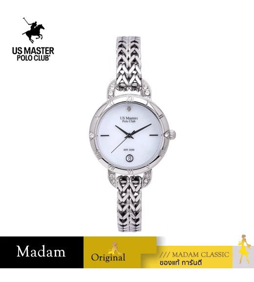 นาฬิกา US Master Polo Club USM-DH07-WE FIRST LADY ETERNA CHAIN DATE WHITE	