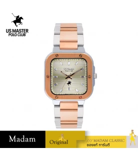 นาฬิกา US Master Polo Club USM-DF06-SRG-WN TIMES SQUARE CLASSIC SILVER ROSEGOLD / WINE	