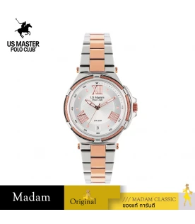 นาฬิกา US Master Polo Club USM-DH03-SRG-WE FIRST LADY STRING ROMAN DATE SILVER ROSEGOLD / WHITE	