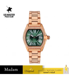 นาฬิกา US Master Polo Club USM-DF14-RG-GN FIRST LADY ROYALE DIAMAND DATE ROSEGOLD / GREEN	