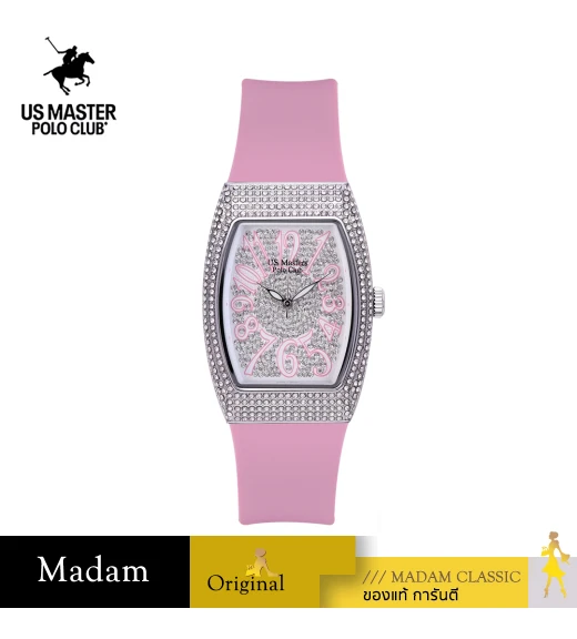 นาฬิกา US Master Polo Club USM-DK03-PK-WE RX-1 LADY DIAMONDS SHIELD PINK / WHITE	
