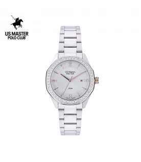 นาฬิกา US Master Polo Club USM-DD27-WE FIRST LADY DIAMOND RING DATE WHITE	