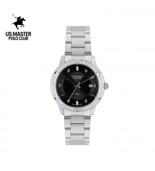 นาฬิกา US Master Polo Club USM-DD25-BK NEW YORK LADY DIAMOND BLACK	