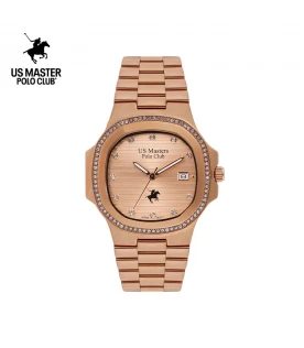 นาฬิกา US Master Polo Club USM-DD55-RG THE EMPIRE DIAMOND FRAME DATE ROSEGOLD	