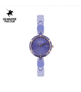 นาฬิกา US Master Polo Club USM-DD51-VLT FIRST LADY SUN RISE CERAMIC DATE VIOLET	