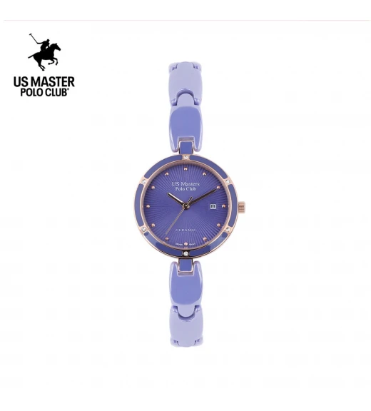 นาฬิกา US Master Polo Club USM-DD51-VLT FIRST LADY SUN RISE CERAMIC DATE VIOLET	