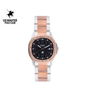 นาฬิกา US Master Polo Club USM-DD43-SRG-VLT EMPIRE DIAMOND DATE 38MM SILVER ROSEGOLD / VIOLET	