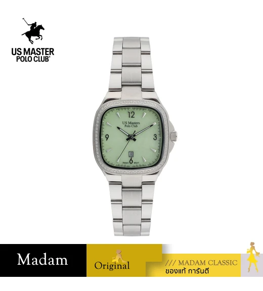 นาฬิกา US Master Polo Club USM-DD20-LGN LADY FIRST SQUARE DIAMOND LIGHT GREEN	