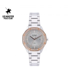 นาฬิกา US Master Polo Club USM-DD27-WN FIRST LADY DIAMOND RING DATE WINE	