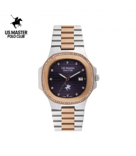 นาฬิกา US Master Polo Club USM-DD55-SRG-VLT THE EMPIRE DIAMOND FRAME DATE SILVER ROSEGOLD / VIOLET	