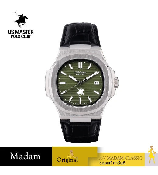 นาฬิกา US Master Polo Club USM-DD02-BK-MGN EMPIRE CLASSIC LT DATE BLACK / MUD GREEN	
