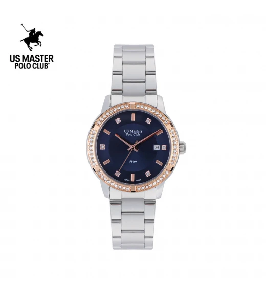 นาฬิกา US Master Polo Club USM-DD25-NV NEW YORK LADY DIAMOND NAVY BLUE	