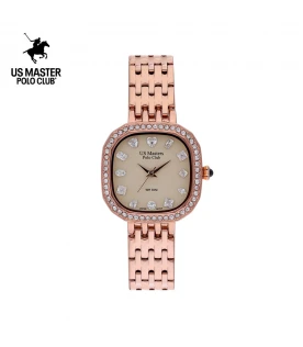 นาฬิกา US Master Polo Club USM-DE21-RG-SD FIRST LADY VARIANCE DIAMOND  ROSEGOLD / SAND	