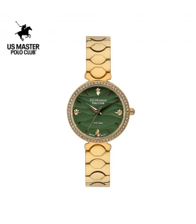 นาฬิกา US Master Polo Club USM-DF11-GD-GN FIRST LADY WIND GOLD / GREEN	