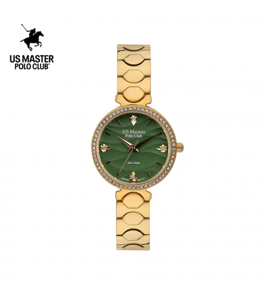 นาฬิกา US Master Polo Club USM-DF11-GD-GN FIRST LADY WIND GOLD / GREEN	