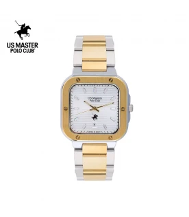 นาฬิกา US Master Polo Club USM-DF06-SGD-WE TIMES SQUARE CLASSIC SILVER GOLD / WHITE	