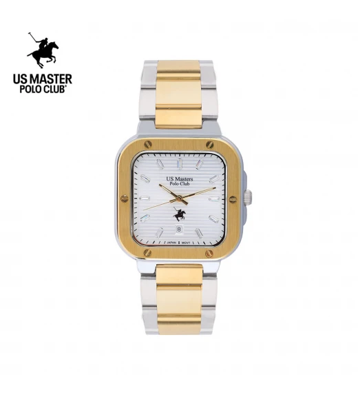 นาฬิกา US Master Polo Club USM-DF06-SGD-WE TIMES SQUARE CLASSIC SILVER GOLD / WHITE	