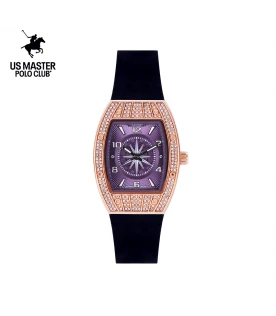 นาฬิกา US Master Polo Club USM-DF18-BK-RVT RX-1 BILLIONAIRE COMPASS BLACK / ROSEGOLD VIOLET	