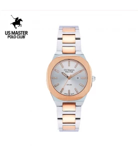 นาฬิกา US Master Polo Club USM-DE12-SRG-PK BOSTON MODERN DATE SILVER ROSEGOLD / WHITE	